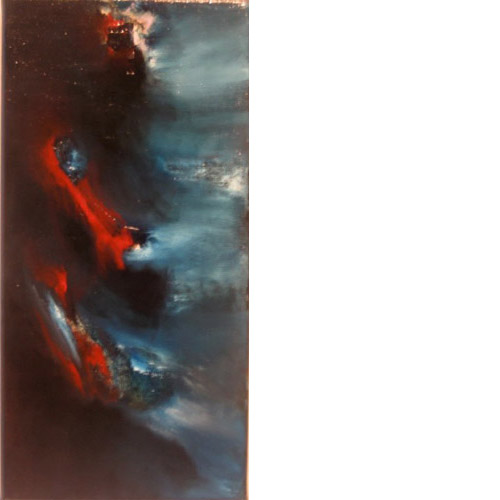 Sources magiques  Huile sur toile  (20cm x 40cm)