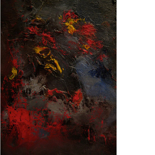 Fragments  Huile sur toile cartonnée  (12cm x 17cm)