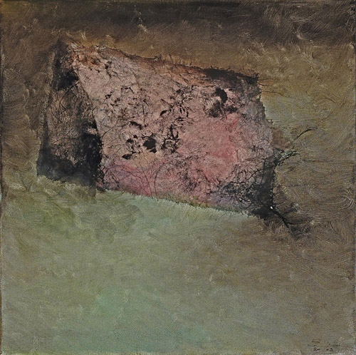 En-deçà   Technique mixte sur toile (30cm x 30cm)