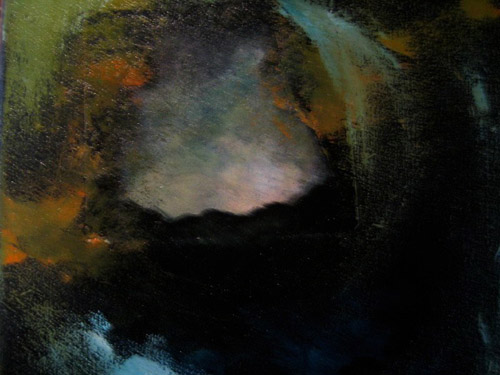 De la nuit des temps Technique mixte sur toile (30cm x 30cm)